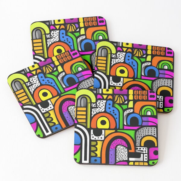 Item preview, Neo-Memphis Geometric Abstract Pattern designed and sold by ikidyounot.