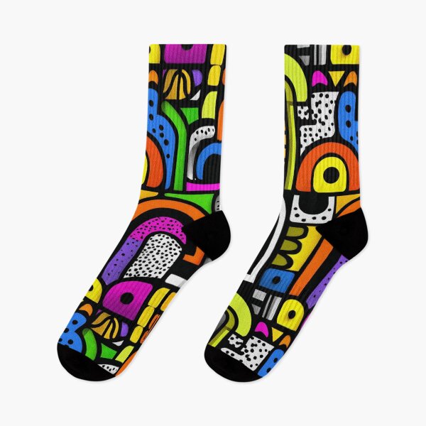 Item preview, Neo-Memphis Geometric Abstract Pattern designed and sold by ikidyounot.