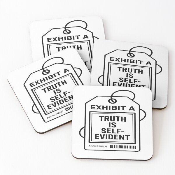 Item preview, EXHIBIT A “TRUTH IS SELF-EVIDENT” Evidence Tag – Courtroom Humor designed and sold by POD DYNASTY | Original Print On Demand T-Shirt Graphics.