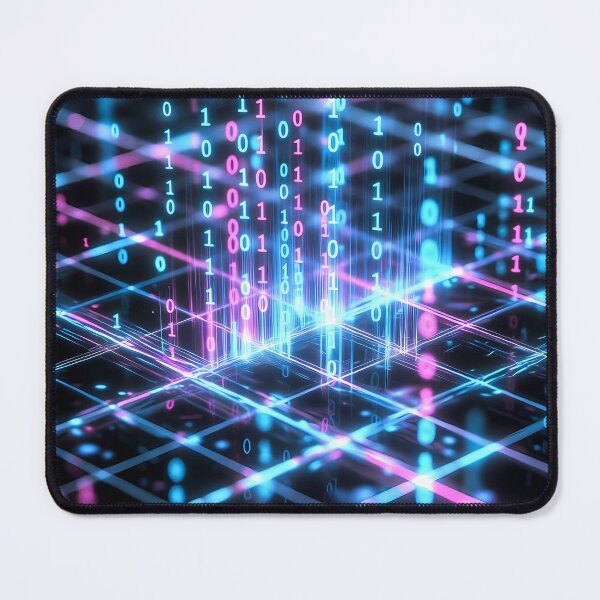 Item preview, Futuristic Glowing Blue& Pink Grid Pattern (image size 7840x11680) designed and sold by Digital-Davinci.
