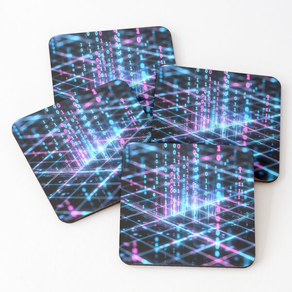 Item preview, Futuristic Glowing Blue& Pink Grid Pattern (image size 7840x11680) designed and sold by Digital-Davinci.