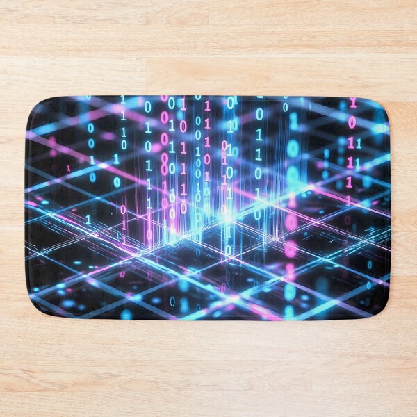 Item preview, Futuristic Glowing Blue& Pink Grid Pattern (image size 7840x11680) designed and sold by Digital-Davinci.