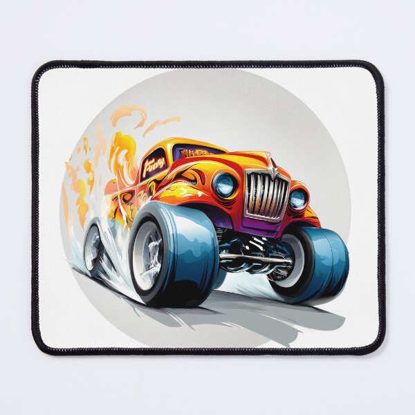Item preview, Flaming Hot Rod Muscle Car Illustration – Retro Custom Racing Art designed and sold by DesignArtist.ia.