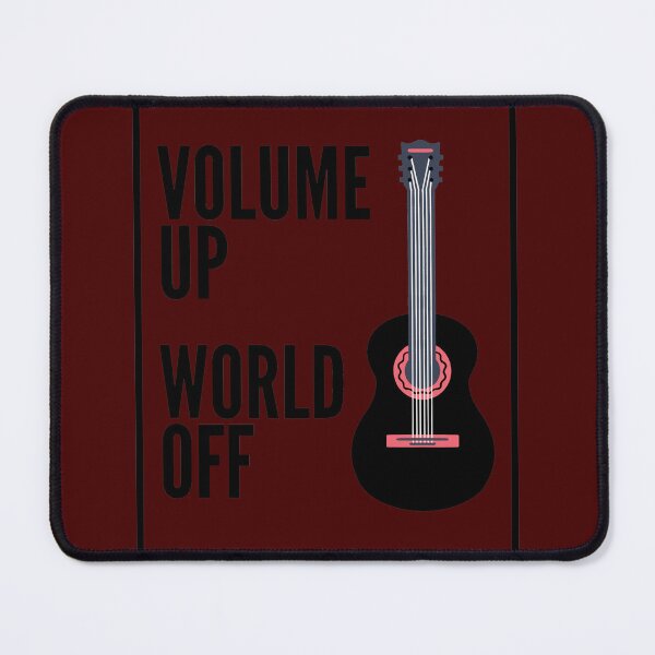Item preview, VOLUME UP WORLD OFF | Acoustic Guitar Musician Graphic designed and sold by Abaseen.