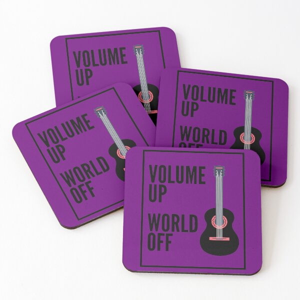 Item preview, VOLUME UP WORLD OFF | Acoustic Guitar Musician Graphic designed and sold by Abaseen.