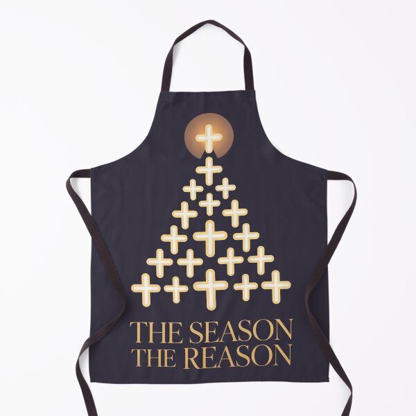 Item preview, Christmas Tree of Cross Light – Christian Faith Xmas Catholic Artwork “The Season The Reason” designed and sold by WSPrintCrafter.
