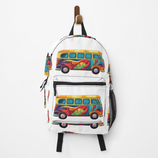 Item preview, Colorful Hippie Van Illustration – Retro Psychedelic Camper Art designed and sold by DesignArtist.ia.