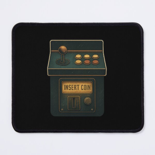 Item preview, Insert Coin - Vintage Arcade Control Panel Illustration designed and sold by MKreative Studio.