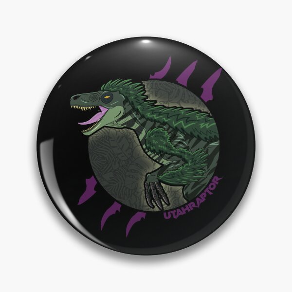 Item preview, Utahraptor – claw-slashed dinosaur design – dark green designed and sold by Grimtech Workshop.