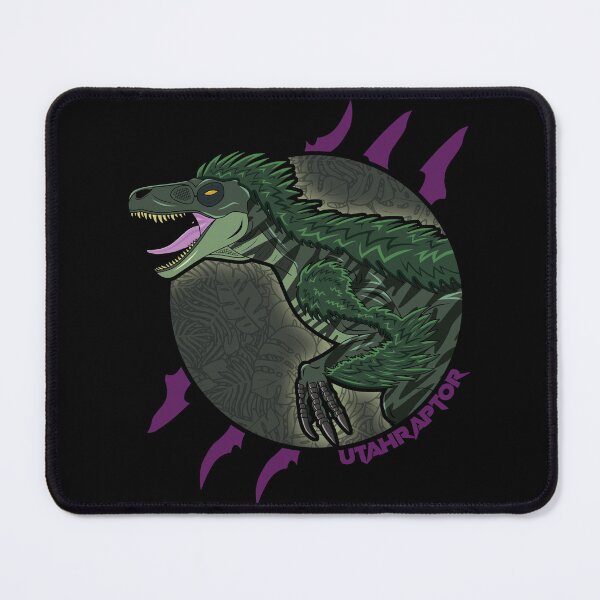 Item preview, Utahraptor – claw-slashed dinosaur design – dark green designed and sold by Grimtech Workshop.