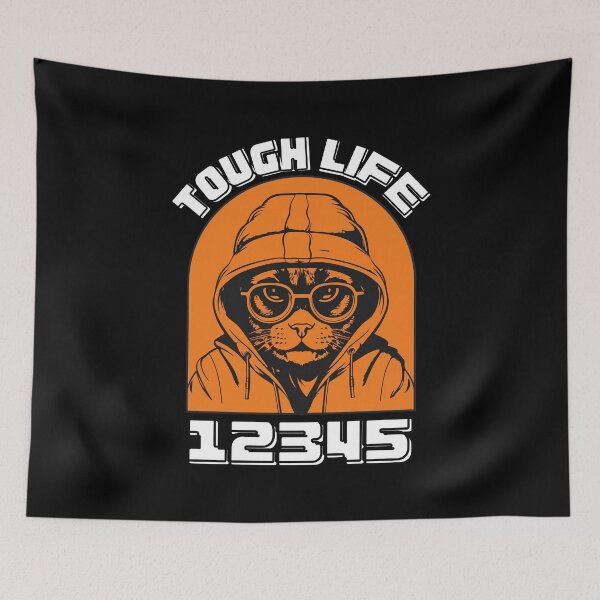 Item preview, Funny Cat Tough Life designed and sold by ProWittyDesigns.