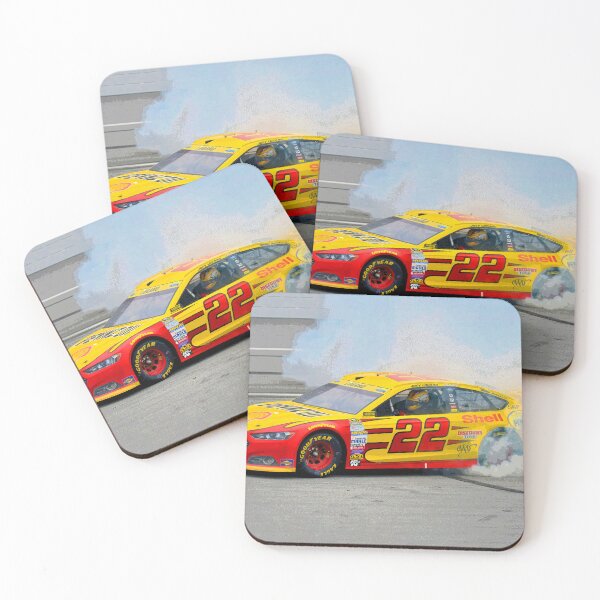 Item preview, Joey Logano doing donuts to celebrate in his 2025 Nascar Cupcar abstract designed and sold by Rodissimus1984.
