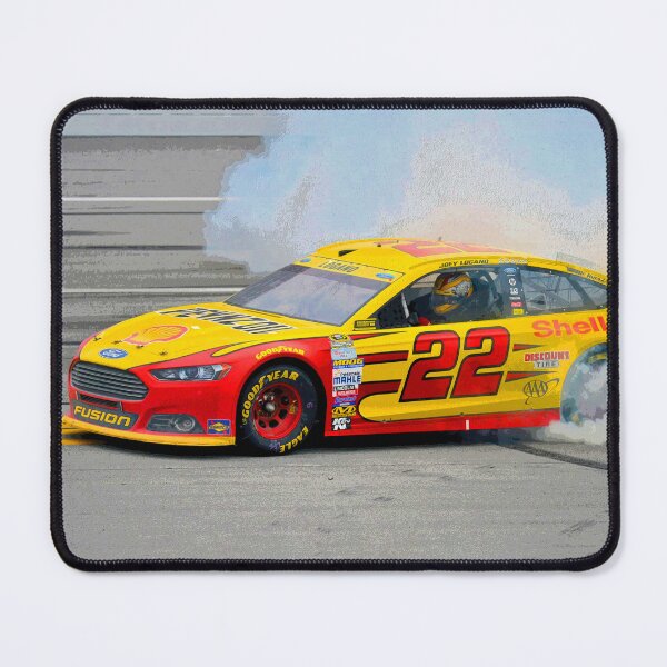 Item preview, Joey Logano doing donuts to celebrate in his 2025 Nascar Cupcar abstract designed and sold by Rodissimus1984.