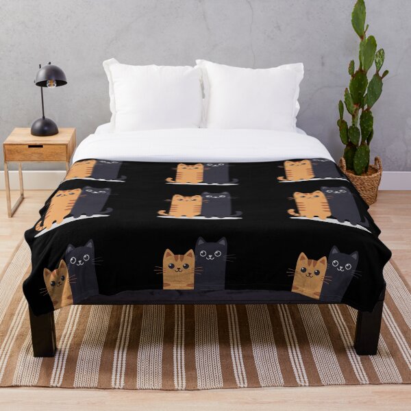 Aperçu de l'œuvre Adorable duo de chats – Chat tigré et chat noir créée et vendue par GrumpySableye.