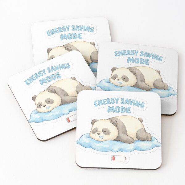 Item preview, Funny Panda "Energy Saving Mode" Cozy Winter designed and sold by StickyGuys.