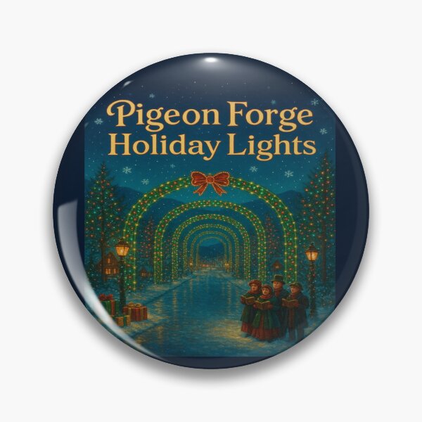 Item preview, Pigeon Forge Holiday Lights – Magical Smoky Mountain Christmas Night Scene designed and sold by Globalcitytees.