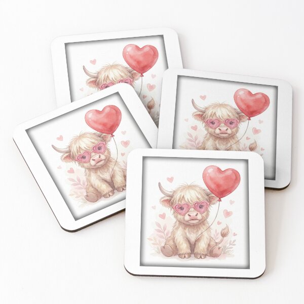 Item preview, Udderly Adorable Valentine - Highland Cow designed and sold by Shriwallstudio009.