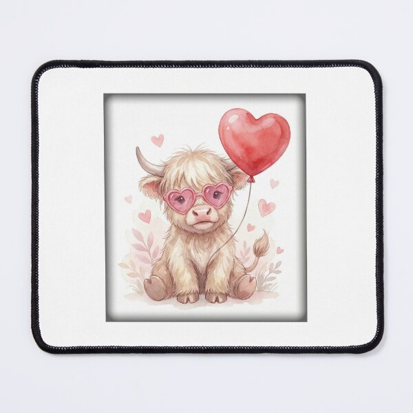 Item preview, Udderly Adorable Valentine - Highland Cow designed and sold by Shriwallstudio009.