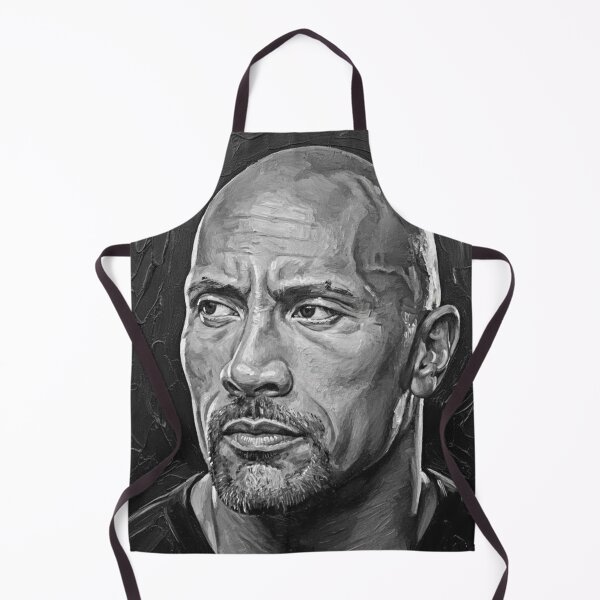 Item preview, Monochrome Action Hero Portrait Art | Bald Head Goatee Painting | Intense Gaze Fitness Icon designed and sold by Art's Diner.