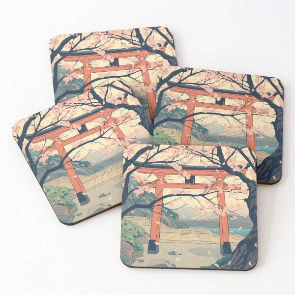 Item preview, Serene Sakura Garden Ukiyo-e Print | Traditional Japanese Woodblock Cherry Blossom Art Edo Period designed and sold by Vandy Fullam.