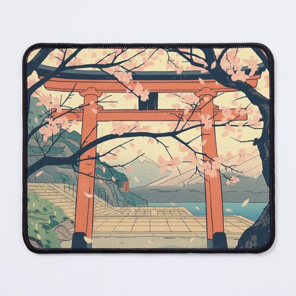 Item preview, Serene Sakura Garden Ukiyo-e Print | Traditional Japanese Woodblock Cherry Blossom Art Edo Period designed and sold by Vandy Fullam.