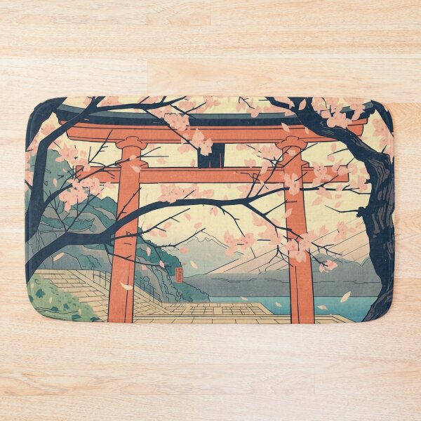 Item preview, Serene Sakura Garden Ukiyo-e Print | Traditional Japanese Woodblock Cherry Blossom Art Edo Period designed and sold by Vandy Fullam.