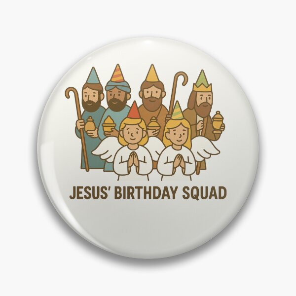 Item preview, Jesus' Birthday Squad Greeting Card – Cute Nativity Party Crew designed and sold by PunchDrop.