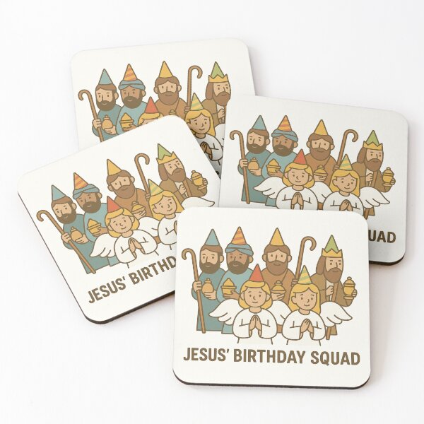 Item preview, Jesus' Birthday Squad Greeting Card – Cute Nativity Party Crew designed and sold by PunchDrop.