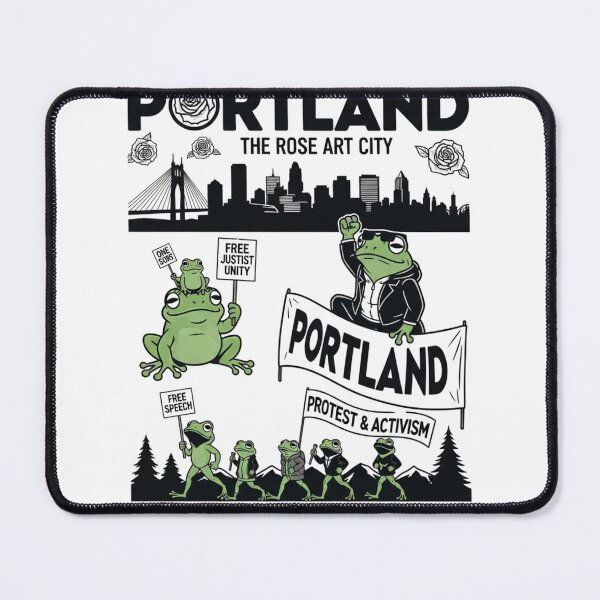 Item preview, Retro Portland Frog Protest Graphic – Activism & Free Speech designed and sold by w66aboo.