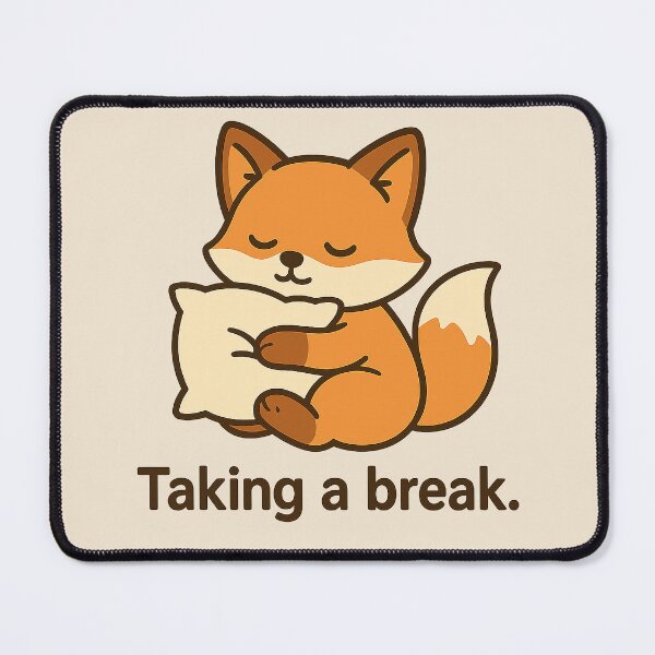Item preview, Taking a Break Fox – Cozy Nap & Low Battery Mood designed and sold by Still Breathing Studio.