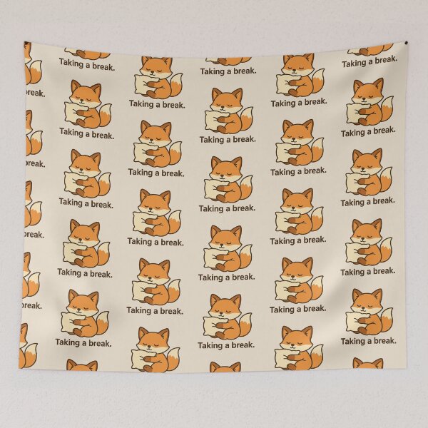 Item preview, Taking a Break Fox – Cozy Nap & Low Battery Mood designed and sold by Still Breathing Studio.