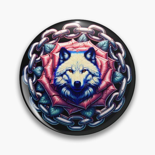 Item preview, Mystical wolf in roses with chains designed and sold by ReneMM.