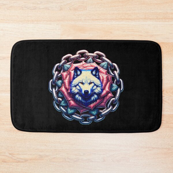 Item preview, Mystical wolf in roses with chains designed and sold by ReneMM.