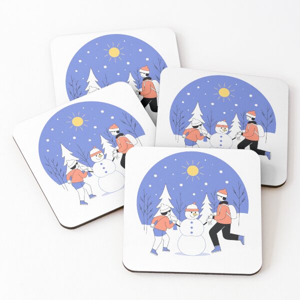 Item preview, Winter Fun with Family – Building a Snowman Illustration designed and sold by civotajim.