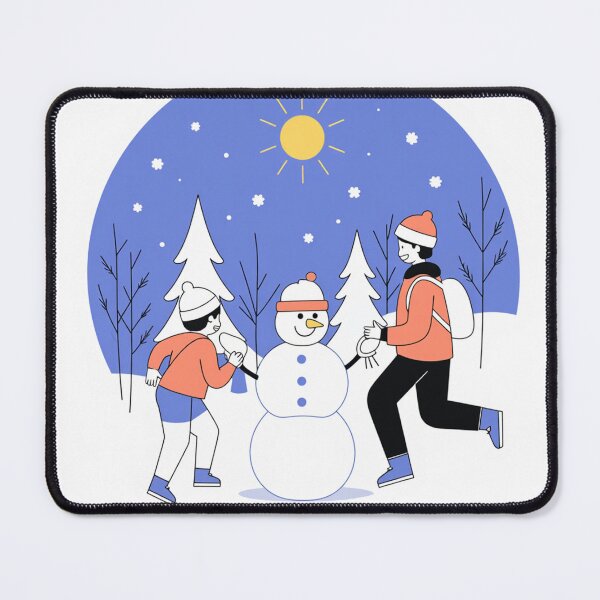 Item preview, Winter Fun with Family – Building a Snowman Illustration designed and sold by civotajim.