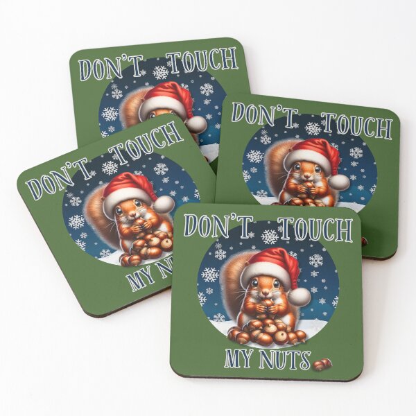 Item preview, Funny Christmas Squirrel – Don’t Touch My Nuts Holiday Humor Illustration designed and sold by Kmcantley.