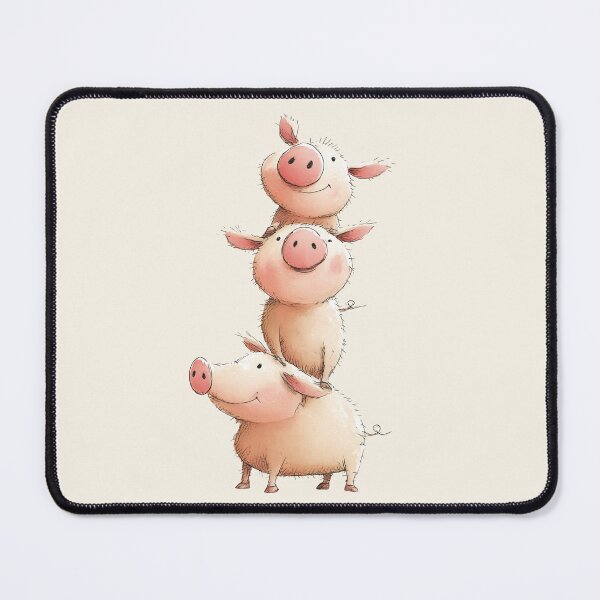 Item preview, NOSEY PIG ' Three Little Piggies! ' By Shirley MacArthur designed and sold by Shirley MacArthur Art.