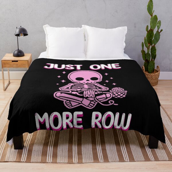 Item preview, Just One More Row Crochet Pink Skeleton Crocheting Knitting Lover designed and sold by BornBorn.