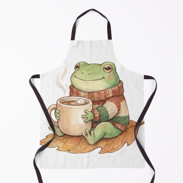 Artikelvorschau, Gemütlicher Frosch im dicken Pullover trinkt heiße Schokolade entworfen und verkauft von StickyGuys.