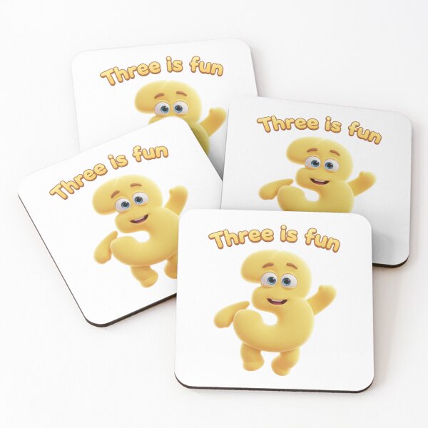 Item preview, Cheerful Cartoon Number 3 | "Three is Fun" Playful Graphic designed and sold by ToonyTeez.