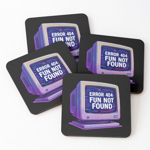 Item preview, Cyberpunk Glitch CRT - ERROR 404: FUN NOT FOUND designed and sold by MKreative Studio.