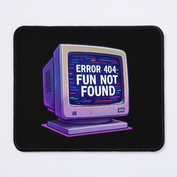 Item preview, Cyberpunk Glitch CRT - ERROR 404: FUN NOT FOUND designed and sold by MKreative Studio.