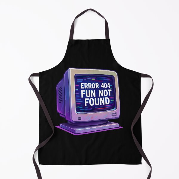 Item preview, Cyberpunk Glitch CRT - ERROR 404: FUN NOT FOUND designed and sold by MKreative Studio.