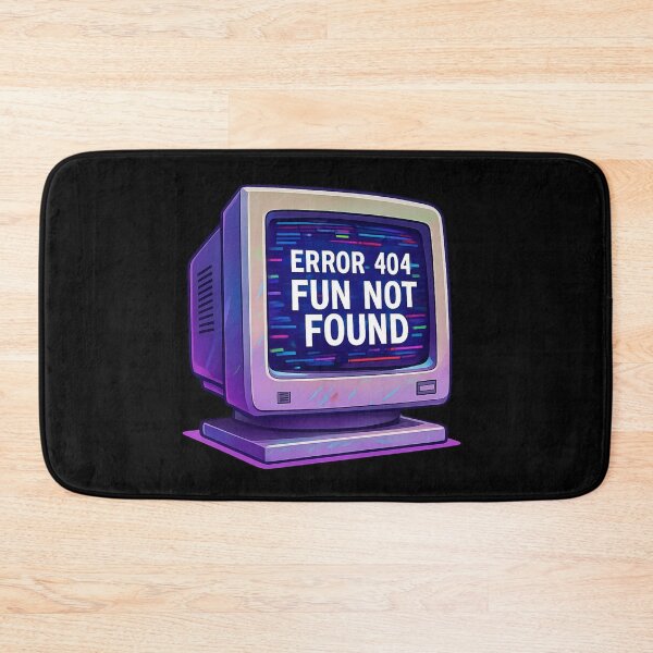 Item preview, Cyberpunk Glitch CRT - ERROR 404: FUN NOT FOUND designed and sold by MKreative Studio.