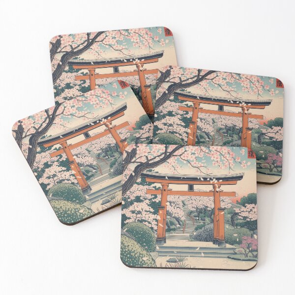 Item preview, Japan Travel Dreams Sakura Art | Cherry Blossom Season Tokyo Kyoto Ukiyo-e Japanese Garden Print designed and sold by Vandy Fullam.