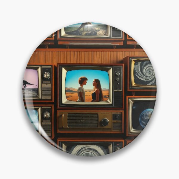 Item preview, Retro Sci-Fi TV Gallery - Vintage Television Art Grid Painting designed and sold by Cine8.