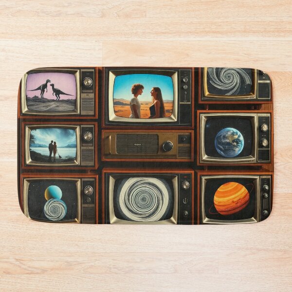 Item preview, Retro Sci-Fi TV Gallery - Vintage Television Art Grid Painting designed and sold by Cine8.