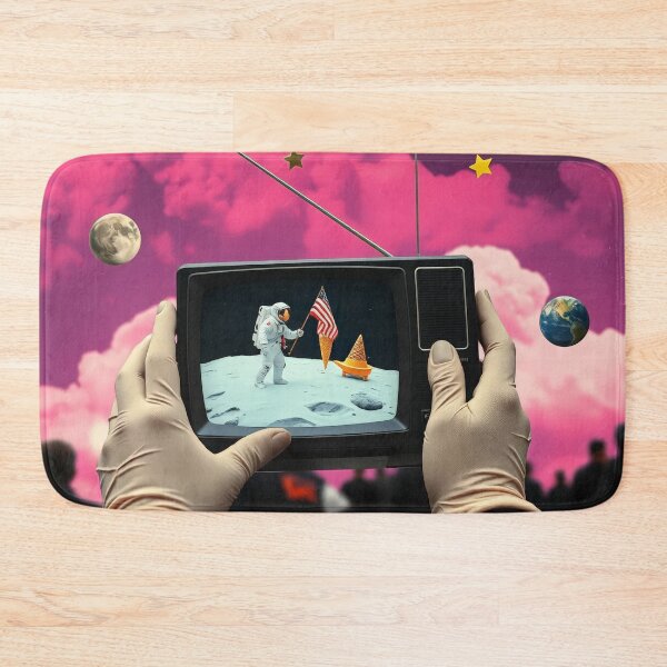 Item preview, Moon Landing TV Dreams - Retro Portable Television Surreal Collage designed and sold by Cine8.