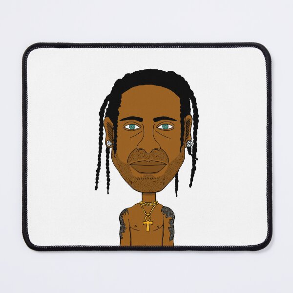 Item preview, Cool Cartoon Black Guy with Dreads, Green Eyes and Gold Ankh Chain. designed and sold by Eric Sintès.