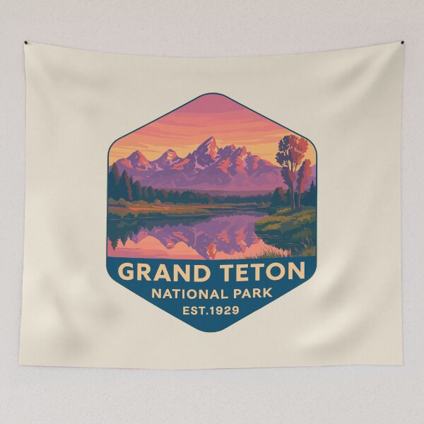 Item preview, Grand Teton National Park Retro Sticker designed and sold by Gideon Emmerich.